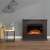 FKK MILANO szabadon álló elektromos kandalló nappali környezetben