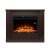 FKK MILANO szabadon álló elektromos kandalló, elülső nézet, barna fa bevonattal