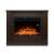 FKK MILANO szabadon álló elektromos kandalló, elülső nézet, barna fa bevonattal