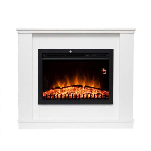 FKK BORA BORA szabadon álló elektromos kandalló, fehér, valósághű lánghatással