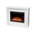 FKK BORA BORA szabadon álló elektromos kandalló, fehér, ferde nézetből