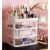 Soulima cosmetic organizer with 3 drawers filled with makeup and skincare products