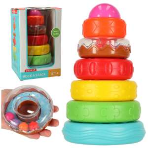 Montessori piramis torony, szenzoros oktató kirakó, színes 74174625 Fejlesztő játékok babáknak
