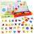 Magnetic learning case with letters, numbers, and symbols for kids, red