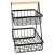 Two-storey fruit basket, metal+wood 74175675