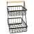 Two-storey fruit basket, metal+wood 74175675
