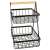 Two-storey fruit basket, metal+wood 74175675