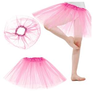 Pink tulle tutu skirt for girls, 3 layers, elastic waistband, perfect for dance, ballet, costume, and dress up - Costume for Kid