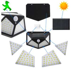 Solar-Bewegungs- und Dämmerungssensor-Lampe 100 LED 92319051