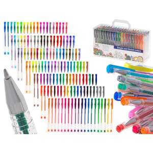 Set 140 piese, Pixuri cu gel multicolor cu sclipici (glitter) 74190037 Seturi de pixuri și creioane