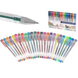 Set 25 piese, Pixuri cu gel multicolor cu sclipici (glitter) 74190065 Seturi de pixuri și creioane