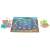 Wooden alphabet fishing game with colorful fish and fishing rods