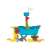 Swimming water table sandbox pirate ship / 25pieces 74192181