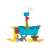 Swimming water table sandbox pirate ship / 25pieces 74192181