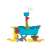 Swimming water table sandbox pirate ship / 25pieces 74192181
