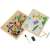 Wooden magnetic drawing board with animal magnets, white board, and accessories