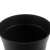 Inside of black plastic plant pot