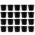 20 pack black plastic plant pots, 2 liter capacity, 16 cm diameter, for seedlings, flowers, herbs, vegetables