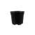 Schwarzer Plastik-Pflanzttopf, 2 Liter Fassungsvermögen, 16 cm Durchmesser, 13 cm Höhe, mit Drainagelöchern