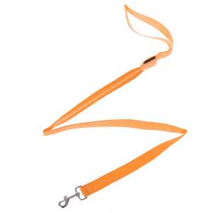 Orange LED dog leash with reflective strip, 2.5cm x 120cm - Rodent Care