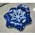 Inflatable snow tube, snowflake design, blue and white snowflake pattern, snow tube for kids and adults