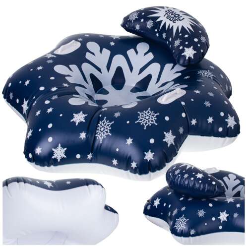 Inflatable snowflake star shaped sled