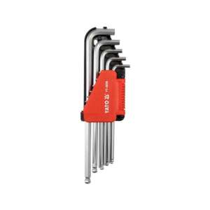 YATO 12 piece long ball-end hex key set, 1/16"-3/8", CrV steel - Allen wrench