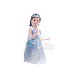Blue princess costume with accessories for girls, includes dress, crown, wand, and purse - Costume for Kid