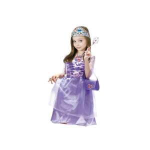 Purple princess costume for girls with crown, wand, and purse - Costume for Kid