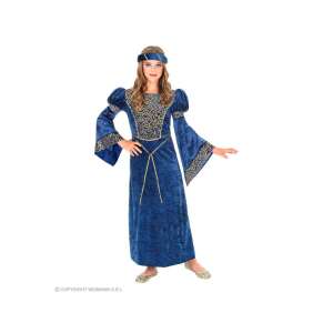 Renaissance Lady Costume for Girls, Blue, 140 cm, Widmann - Costume for Kid