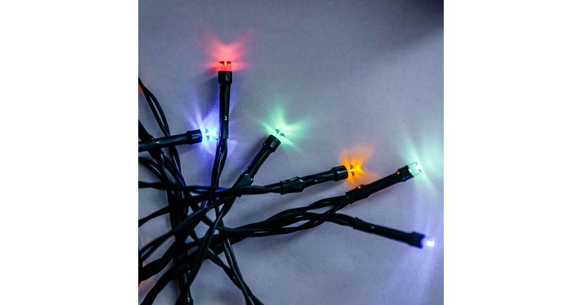 Dekortrend Basic: Ghirlandă luminoasă de exterior cu funcție de temporizare, 80 LED-uri, colorată 74262041