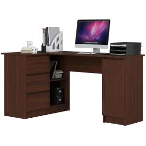 Sarok íróasztal - Akord Furniture - 155 cm - wenge (bal) 74265271 Íróasztalok