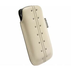 Krusell Kalix bézs bőr telefontok, közepes méret - Krusell