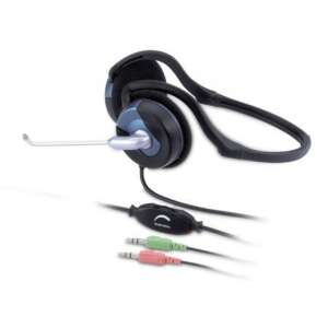 Genius HS-300N headset with microphone, black, for PC, VoIP chatting, internet calls, music listening - Headphone