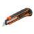 Handy snap-off utility knife with retractable blade, 18mm breakable blades, orange and black handle