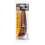 Handy snap-off utility knife with 6 blades, 18mm breakable blades, orange and black handle