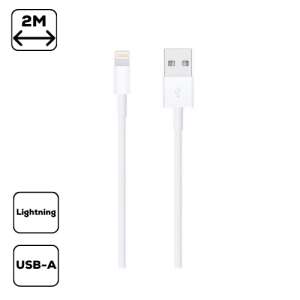 2 meter white USB-A to Lightning cable - Lightning Cable