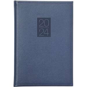 TopTimer Classic A5 napi határidőnapló 2024, kék, hőre színeződő műbőr borítás - TOPTIMER