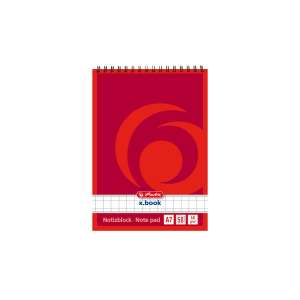 Herlitz x.book A7 notepad, 50 sheets, red cover - Herlitz