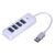 Biely 4-portový USB 3.0 hub