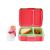 Open Skip Hop Spark Style Strawberry Bento Box with food