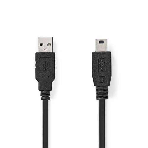 Nedis USB-A auf USB Mini-B Kabel, 1 Meter, schwarz