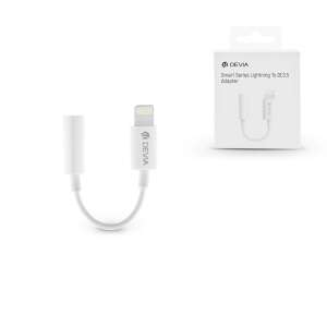 Адаптер Devia Smart Series Lightning към 3,5 мм жак, бял - Devia