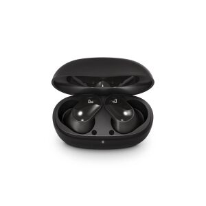 Energy Sistem Urban Beat fekete vezeték nélküli fülhallgató nyitott töltőtokban - Energy Sistem