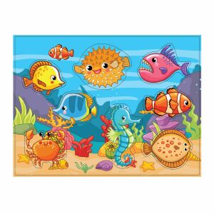 Układanka drewniana Łowienie magnes 134278478 - Smily Play