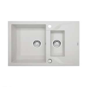 Andante granite kitchen sink with drainer, fruit bowl, alabaster - Kitchen Sink