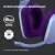 Logitech G733 Lightspeed vezeték nélküli RGB lila gamer headset, lila és kék gamer fejhallgató mikrofonnal, a fülpárnák és a mikrofon közeli képe