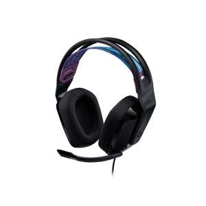 Logitech G335 black wired gaming headset with purple and blue headband - Gaming headset