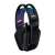 Logitech G535 Lightspeed vezeték nélküli gamer fejhallgató, fekete, lila és kék díszítéssel