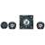 Genius SW-G2.1 1000 EU 2.1 black gamer speaker system, front view